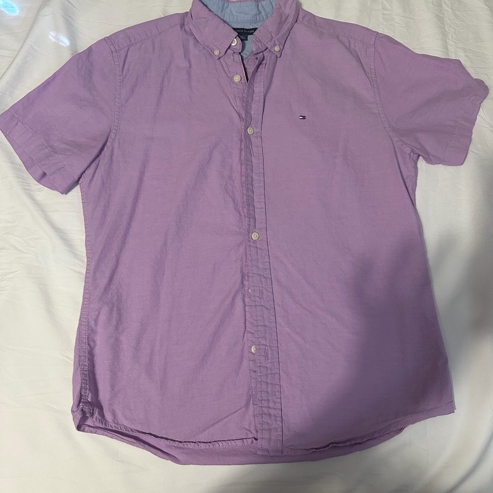 Tommy Hilfiger Lavender Casual Button Down Shirt